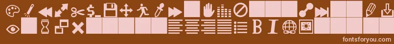 HeydingsControls Font – Pink Fonts on Brown Background
