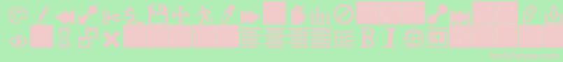 fuente HeydingsControls – Fuentes Rosadas Sobre Fondo Verde