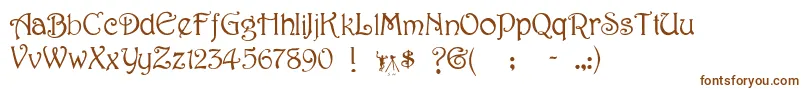 Wellington-fontti – ruskeat fontit valkoisella taustalla