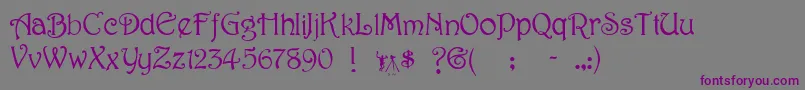 Шрифт Wellington – фиолетовые шрифты на сером фоне