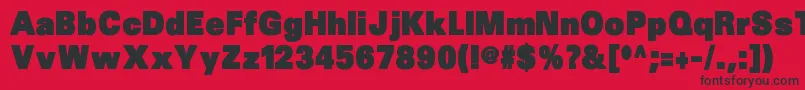 Sansblack Font – Black Fonts on Red Background