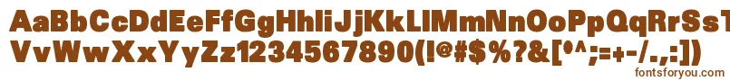 Sansblack Font – Brown Fonts on White Background