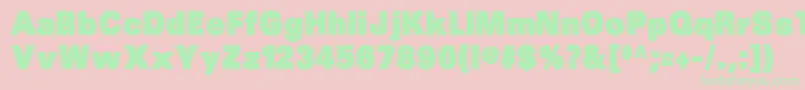 Sansblack Font – Green Fonts on Pink Background