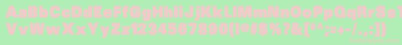 Sansblack Font – Pink Fonts on Green Background