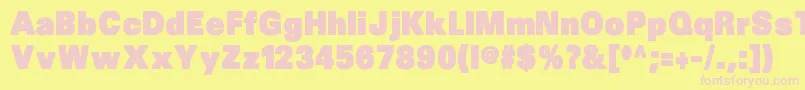 Sansblack Font – Pink Fonts on Yellow Background