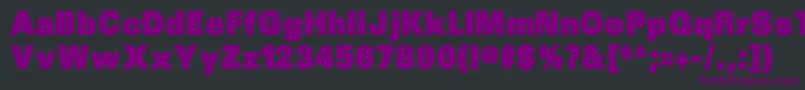 Sansblack Font – Purple Fonts on Black Background
