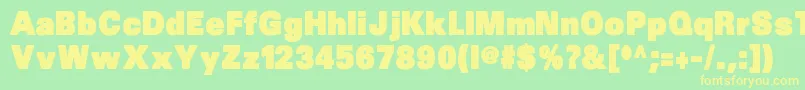 Sansblack Font – Yellow Fonts on Green Background