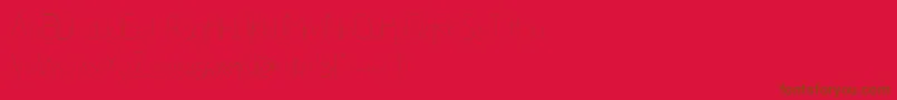 Flowprou Font – Brown Fonts on Red Background