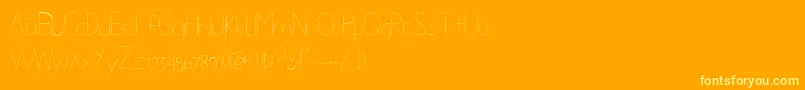Flowprou Font – Yellow Fonts on Orange Background