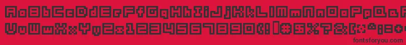 Sg05 Font – Black Fonts on Red Background