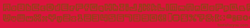 Sg05 Font – Brown Fonts on Red Background