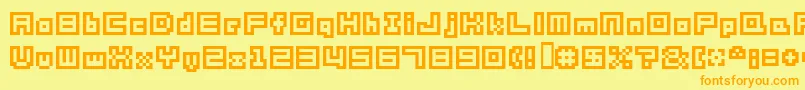 Sg05 Font – Orange Fonts on Yellow Background