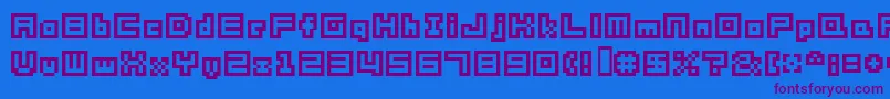 Sg05 Font – Purple Fonts on Blue Background