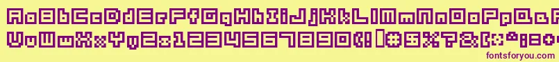 Sg05 Font – Purple Fonts on Yellow Background