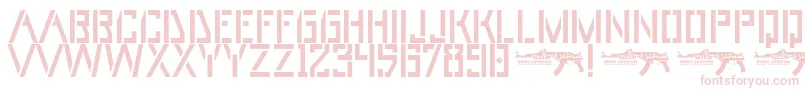 UmarStencils Font – Pink Fonts on White Background