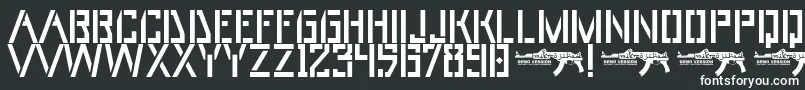 UmarStencils Font – White Fonts on Black Background