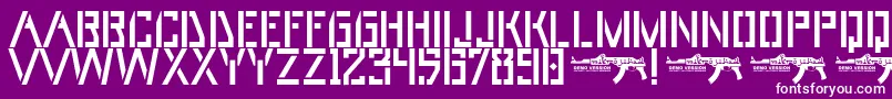UmarStencils Font – White Fonts on Purple Background