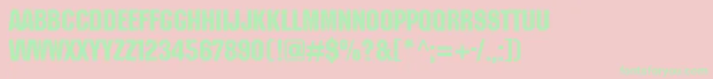 JerseyPlain Font – Green Fonts on Pink Background