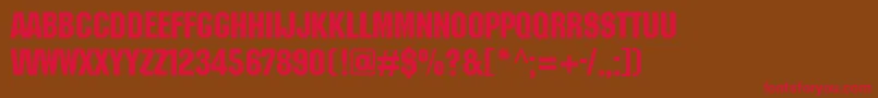 JerseyPlain Font – Red Fonts on Brown Background