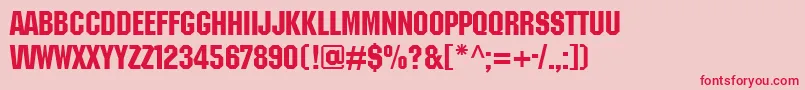 fuente JerseyPlain – Fuentes Rojas Sobre Fondo Rosa