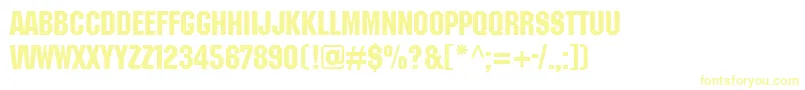 Fonte JerseyPlain – fontes amarelas em um fundo branco