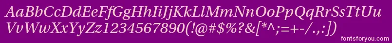UtopiastdCaptit Font – Pink Fonts on Purple Background