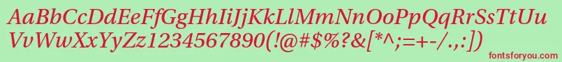 UtopiastdCaptit Font – Red Fonts on Green Background