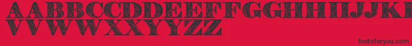 Zenonedemo-fontti – mustat fontit punaisella taustalla