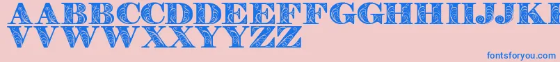 Zenonedemo Font – Blue Fonts on Pink Background