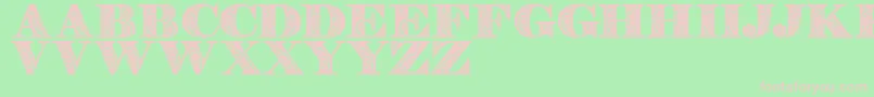 Zenonedemo Font – Pink Fonts on Green Background