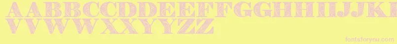 Zenonedemo Font – Pink Fonts on Yellow Background