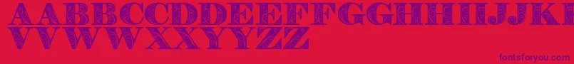 Zenonedemo Font – Purple Fonts on Red Background