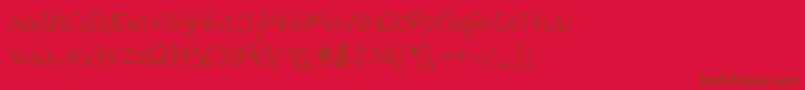 Anniesfontwithfaces Font – Brown Fonts on Red Background