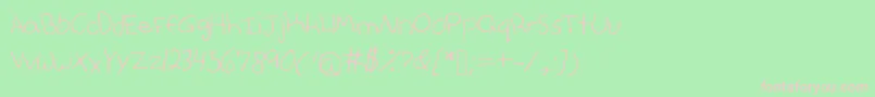 Anniesfontwithfaces Font – Pink Fonts on Green Background