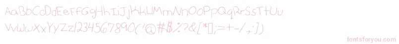 Anniesfontwithfaces Font – Pink Fonts on White Background