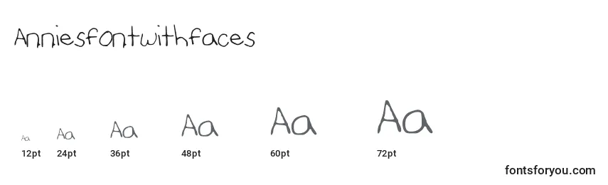 Größen der Schriftart Anniesfontwithfaces