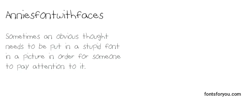Review of the Anniesfontwithfaces Font