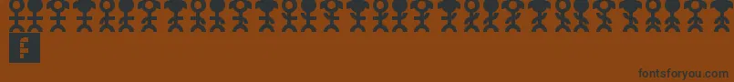 Pictopeeps Font – Black Fonts on Brown Background