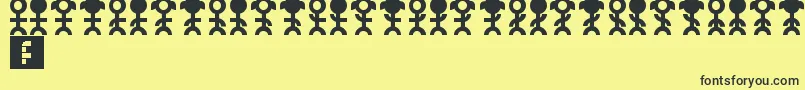 Pictopeeps Font – Black Fonts on Yellow Background