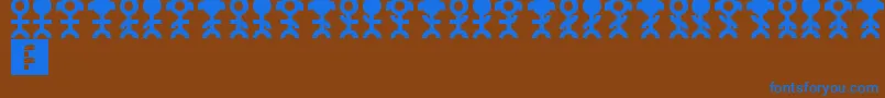 Pictopeeps Font – Blue Fonts on Brown Background