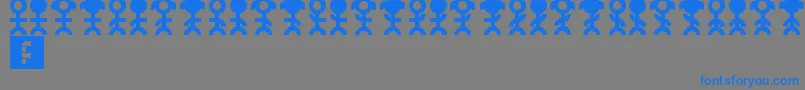 Pictopeeps Font – Blue Fonts on Gray Background