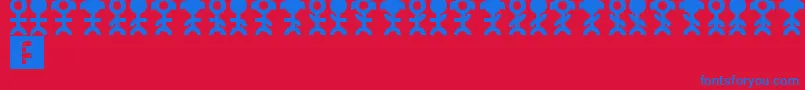 Pictopeeps Font – Blue Fonts on Red Background