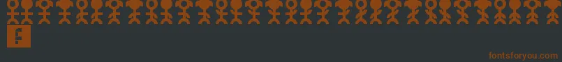 Pictopeeps Font – Brown Fonts on Black Background