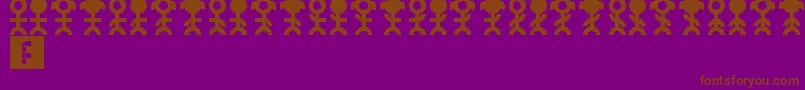 Pictopeeps Font – Brown Fonts on Purple Background