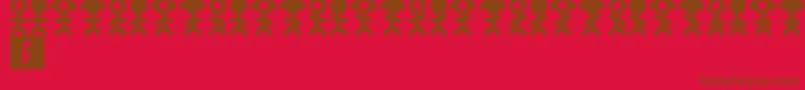 Pictopeeps Font – Brown Fonts on Red Background