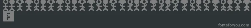 Pictopeeps Font – Gray Fonts on Black Background
