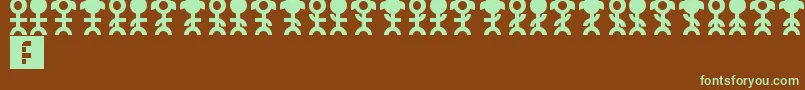 Pictopeeps Font – Green Fonts on Brown Background