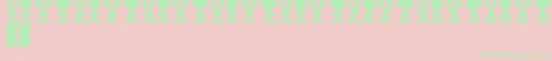 Pictopeeps Font – Green Fonts on Pink Background