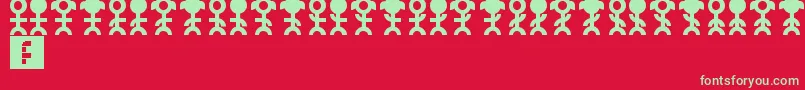 Pictopeeps Font – Green Fonts on Red Background