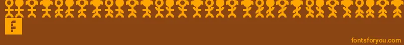 Pictopeeps Font – Orange Fonts on Brown Background